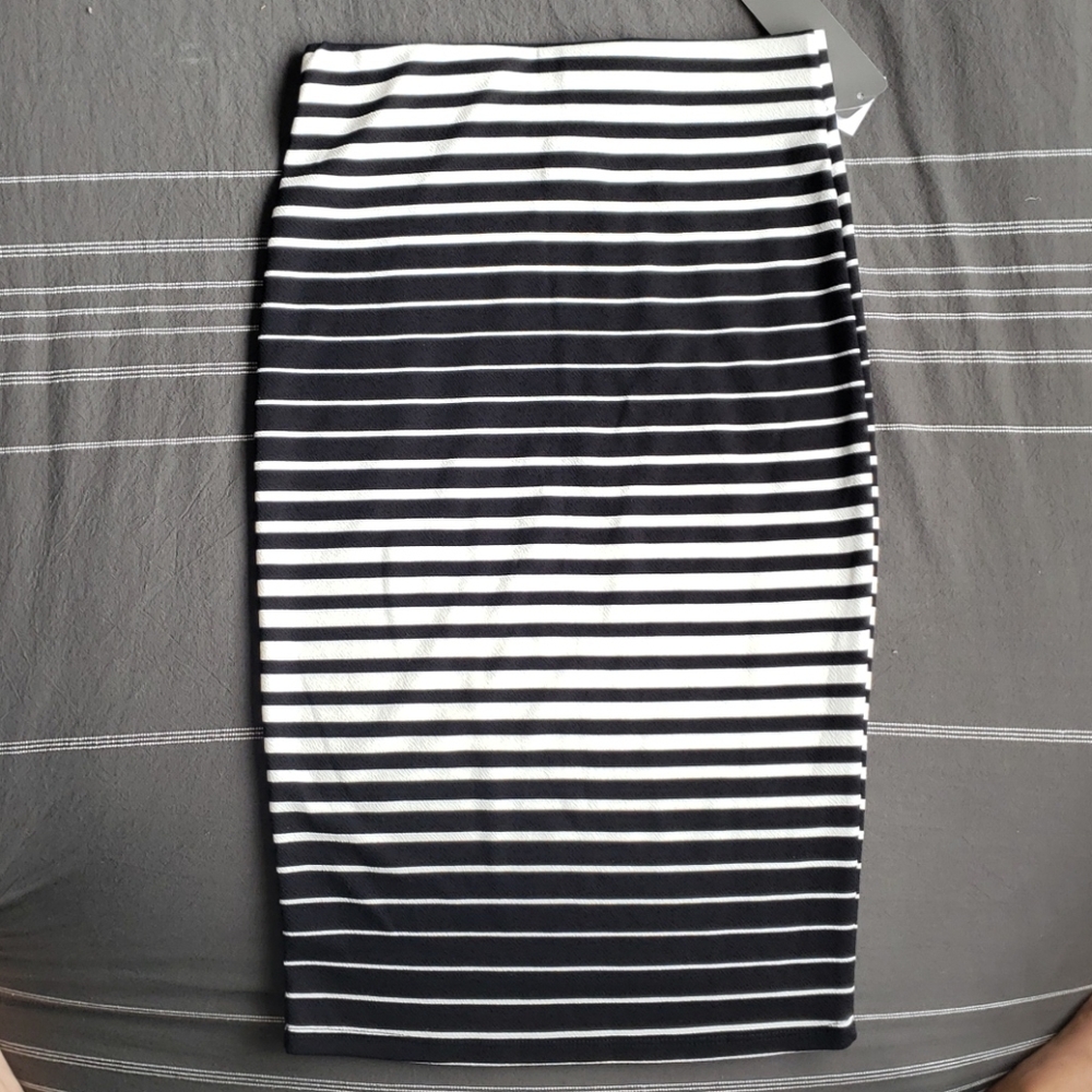 Striped Pencil Skirt